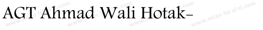 AGT Ahmad Wali Hotak字体转换